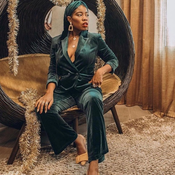 Jackets & Blazers - Green Velvet suit